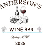Laser Engraved Bar Sign handcrafted wine barrel furniture in Australia - Andersons, image 2