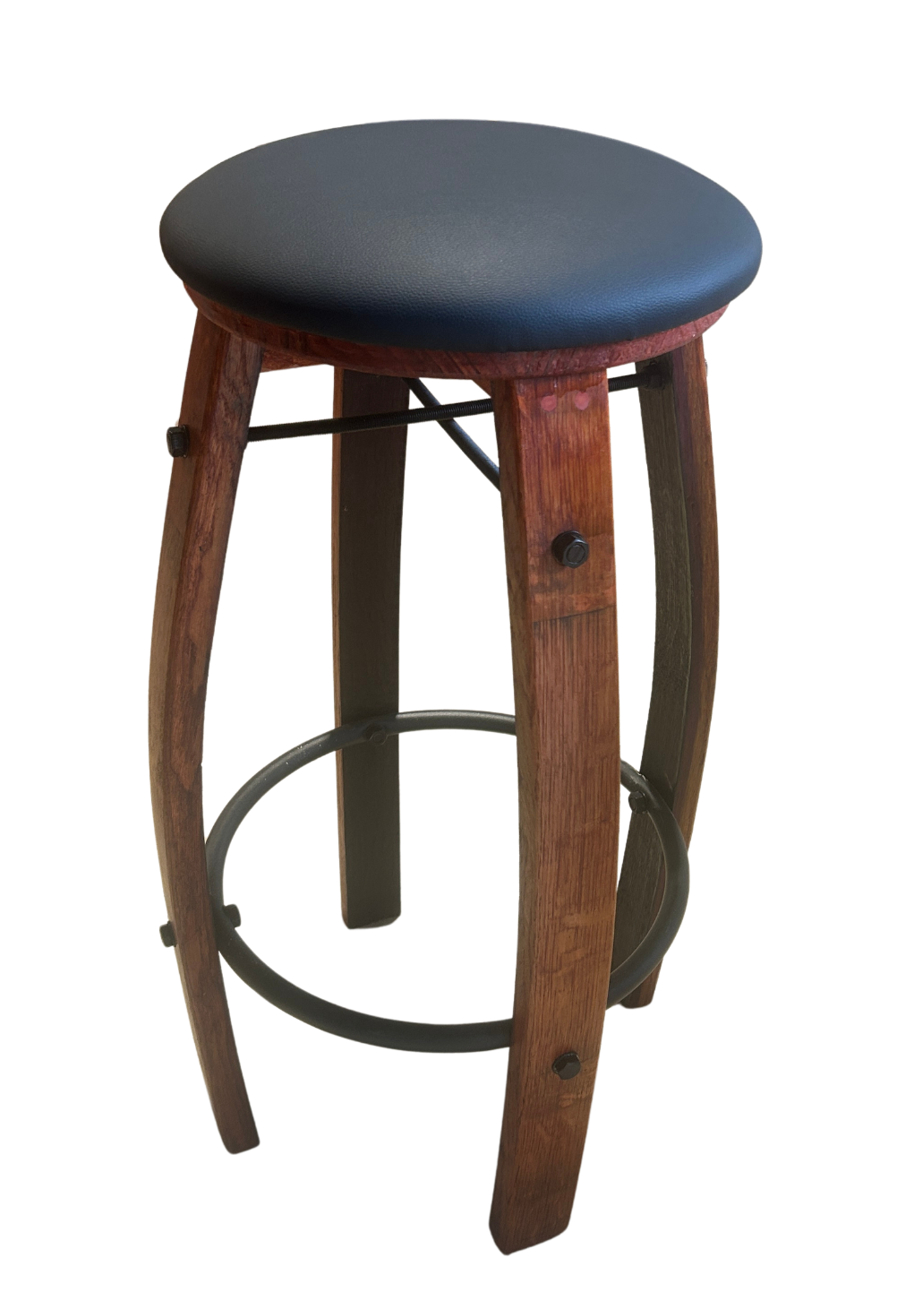 Wine Barrel Bar Stools - Set of Six