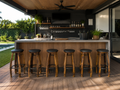 Wine Barrel Stave Bar Stools - Set of Six