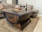 Half Wine Barrel Coffee Table handcrafted wine barrel furniture in Australia - IMG 4219.1 scaled, image 2