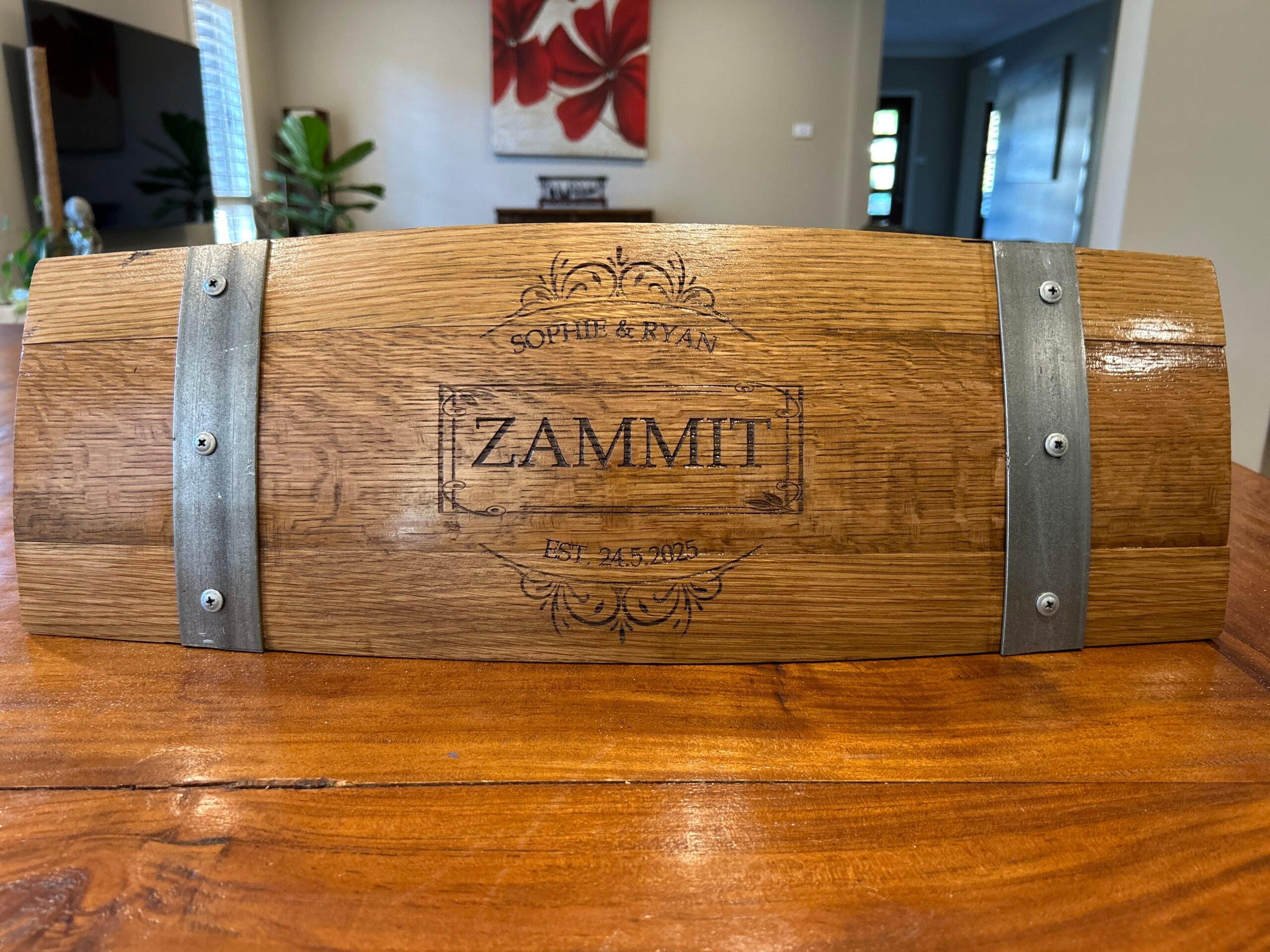 wine barrel laser engraving