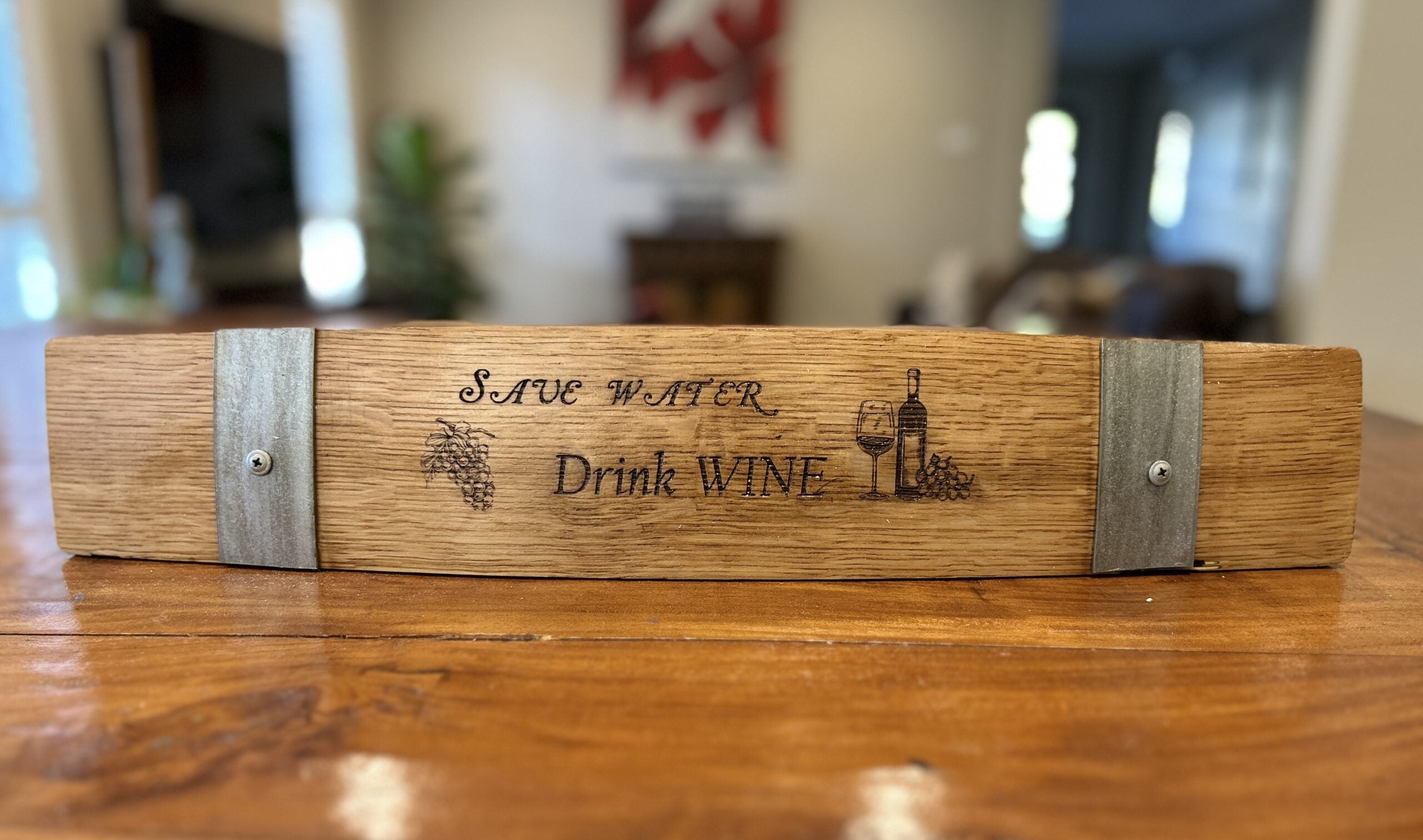 Laser Engraved Wine Barrel Single Stave Signs handcrafted wine barrel furniture in Australia - IMG E7601.1 scaled, image 5