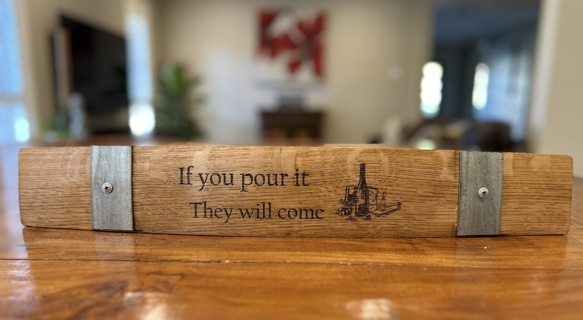 wine barrel laser engraving