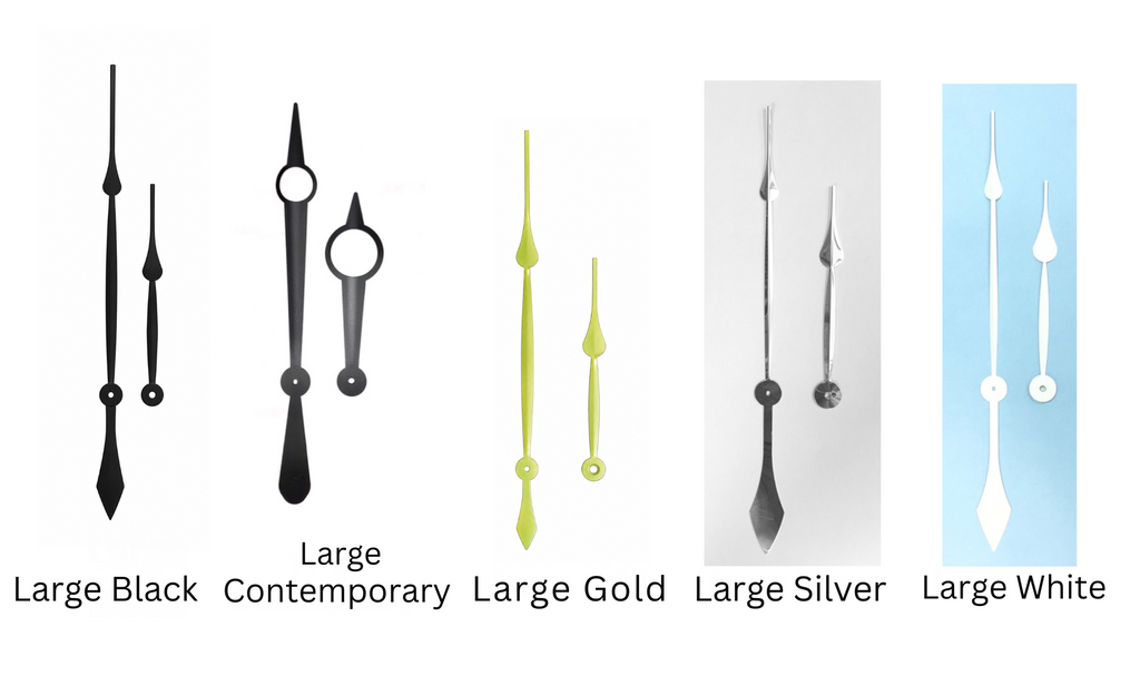 Wine barrel clock movement options for clock hands