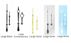 Wine barrel clock movement options for clock hands