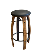 Wine Barrel Stave Bar Stools - Set of Six