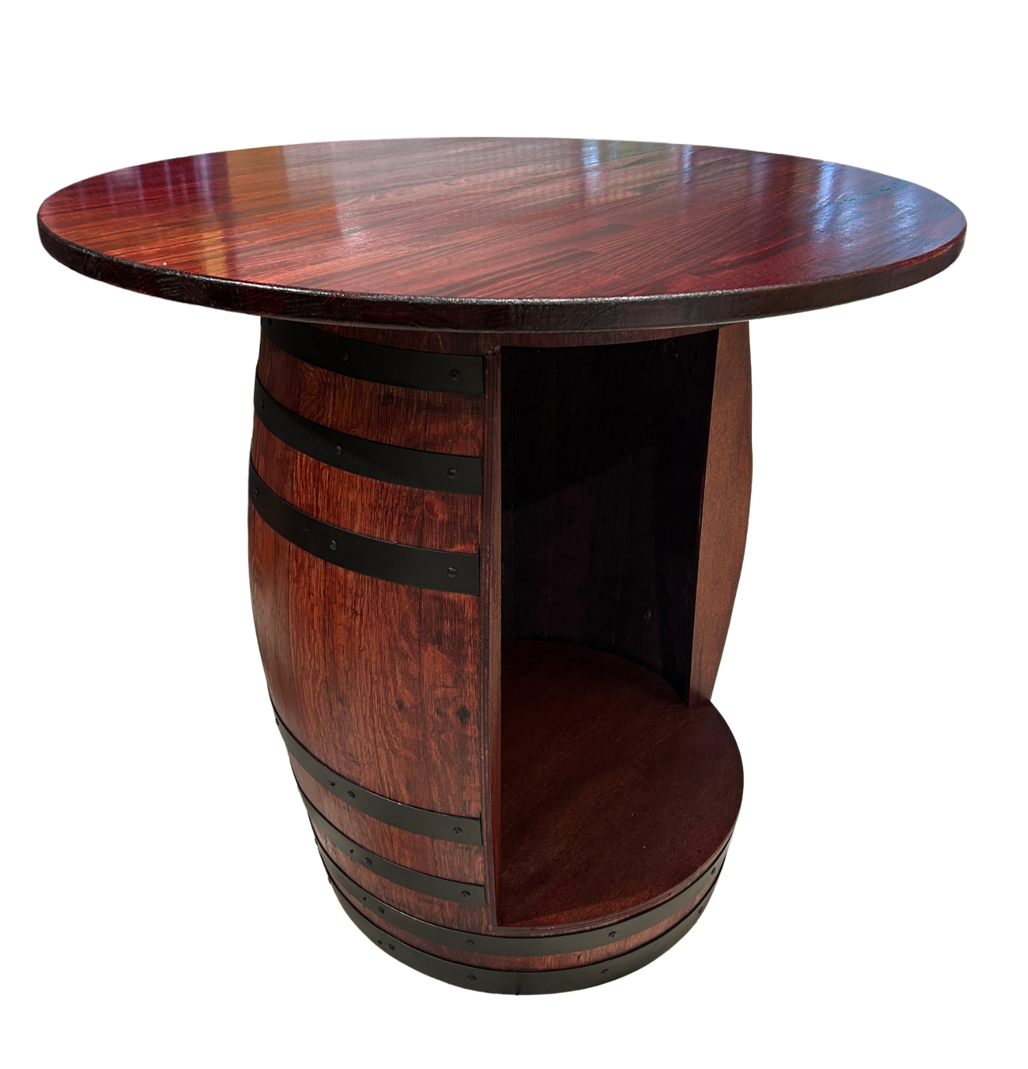 Wine Barrel Bar Fridge Cabinet