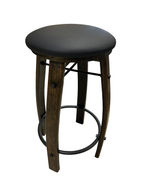 Wine Barrel Bar Stools - Set of Two