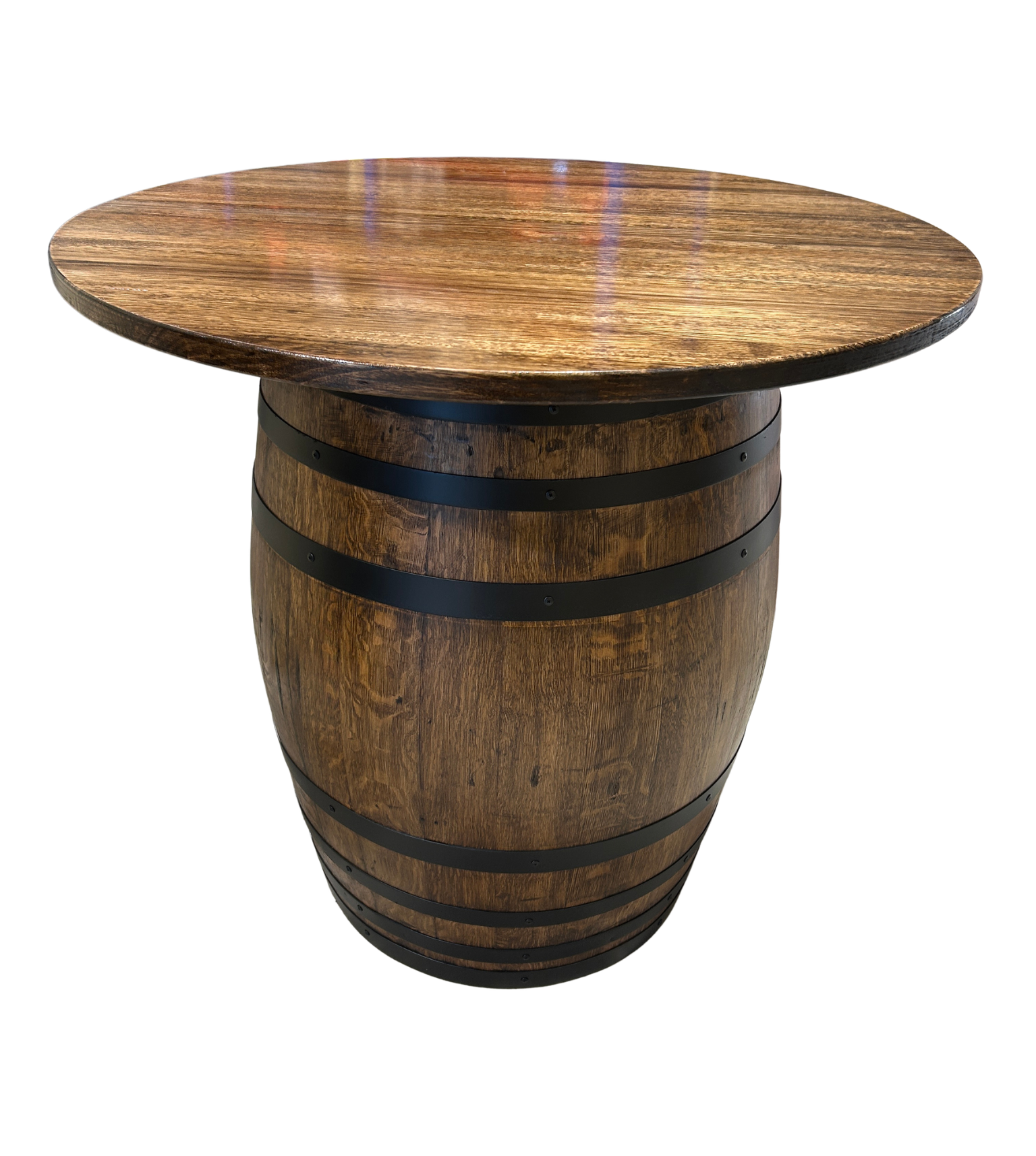 Tasmanian Oak Wine Barrel Table – 28mm Solid Tabletop
