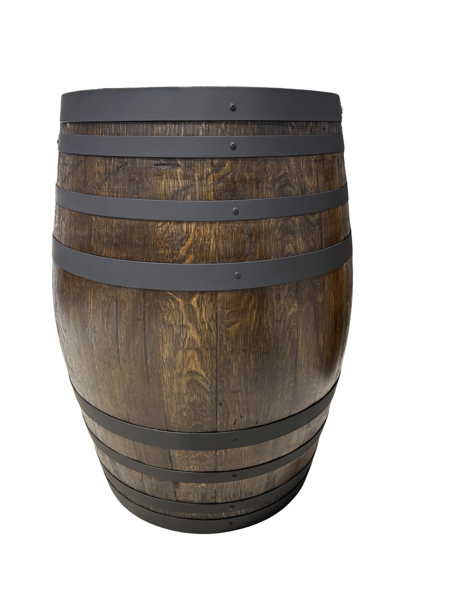 Handcrafted wine barrel mini bar with bottle and glass storage – rustic home bar furniture