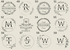 Laser Engraved Family Monogram Sign handcrafted wine barrel furniture in Australia - numbers 48 to 59, image 6