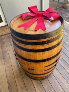 wine barrel post