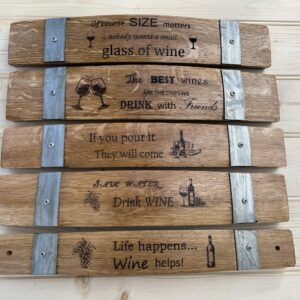 Wine barrel laser engraving